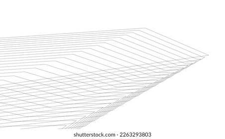 Abstract architecture vector 3d illustration