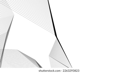 Abstract architecture vector 3d illustration