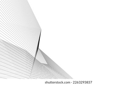 Abstract architecture vector 3d illustration