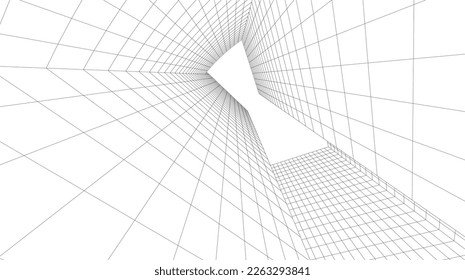 Abstract architecture vector 3d illustration