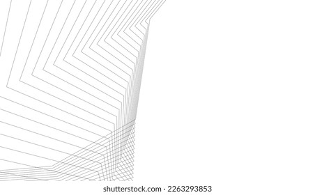 Abstract architecture vector 3d illustration