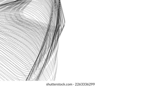 abstract architecture vector 3d illustration