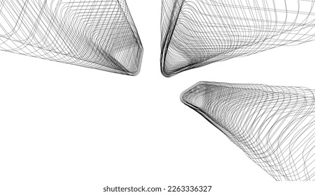 abstract architecture vector 3d illustration