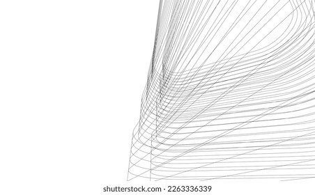 abstract architecture vector 3d illustration