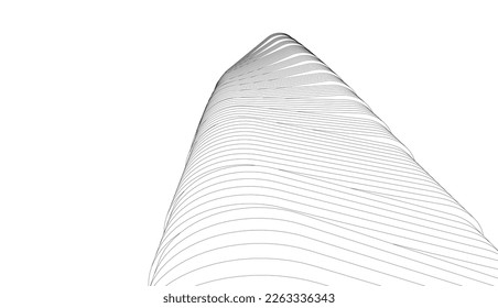 abstract architecture vector 3d illustration