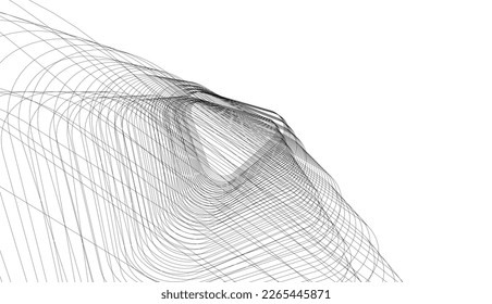 abstract architecture vector 3d illustration