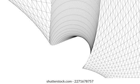 Abstract architecture vector 3d illustration