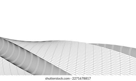 Abstract architecture vector 3d illustration