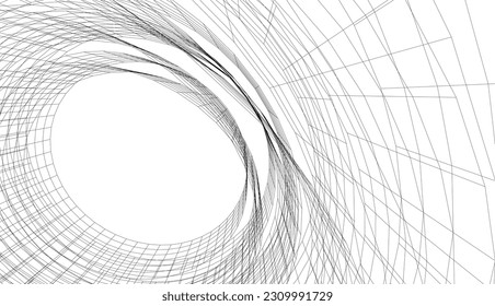 ilustración 3d del vector de arquitectura abstracta