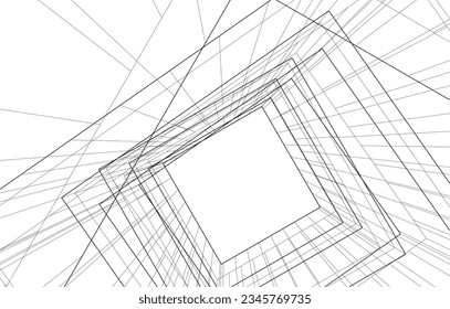Descripción de la arquitectura vector 3d ilustración