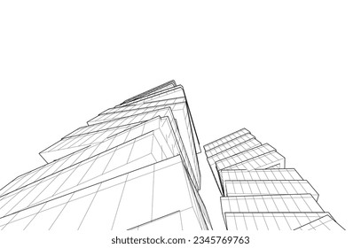 Descripción de la arquitectura vector 3d ilustración