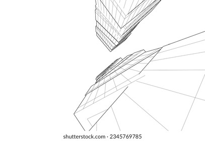 Descripción de la arquitectura vector 3d ilustración