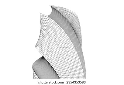 Descripción de la arquitectura vector 3d ilustración