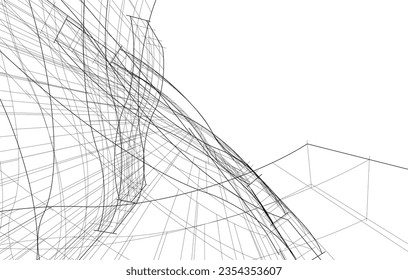 Descripción de la arquitectura vector 3d ilustración