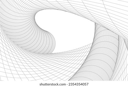 Abstrakte Architektur, Vektorgrafik 3D