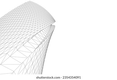 Descripción de la arquitectura vector 3d ilustración