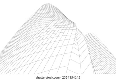 Descripción de la arquitectura vector 3d ilustración