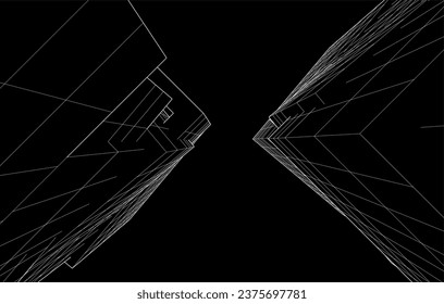 Descripción de la arquitectura vector 3d ilustración