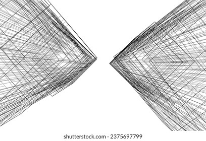 Descripción de la arquitectura vector 3d ilustración