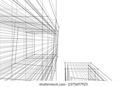 Descripción de la arquitectura vector 3d ilustración