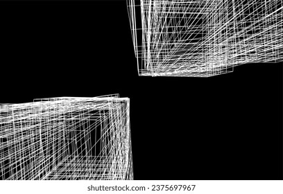 Abstract architecture vector 3d illustration - Powered by Shutterstock - Get 15% off with code: PIKWIZARD15