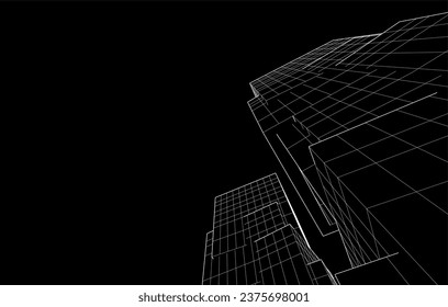 Descripción de la arquitectura vector 3d ilustración