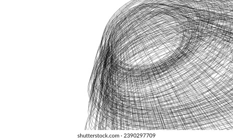 abstract architecture vector 3d illustration