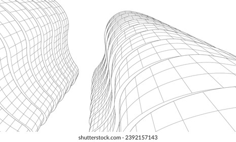 Descripción de la arquitectura vector 3d ilustración