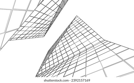 Descripción de la arquitectura vector 3d ilustración