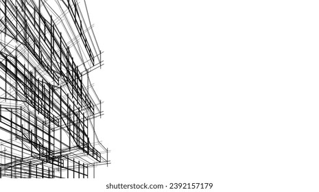 Descripción de la arquitectura vector 3d ilustración
