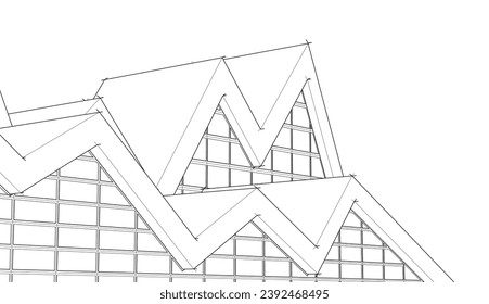 Descripción de la arquitectura vector 3d ilustración