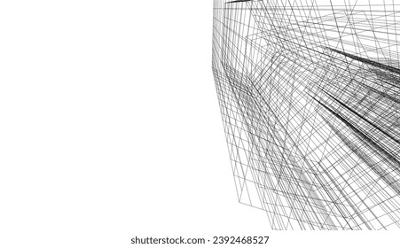 Descripción de la arquitectura vector 3d ilustración