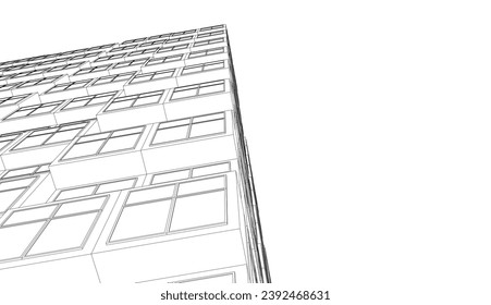 Descripción de la arquitectura vector 3d ilustración