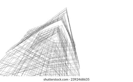 Descripción de la arquitectura vector 3d ilustración