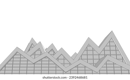 Abstract architecture vector 3d illustration