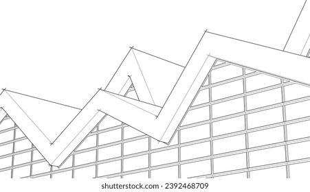 Abstract architecture vector 3d illustration