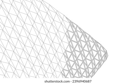 abstract architecture vector 3d illustration