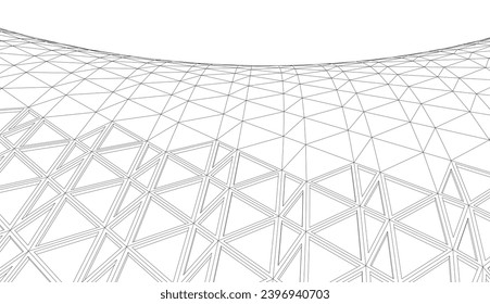 abstract architecture vector 3d illustration