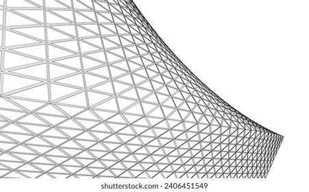 Abstract architecture vector 3d  illustration