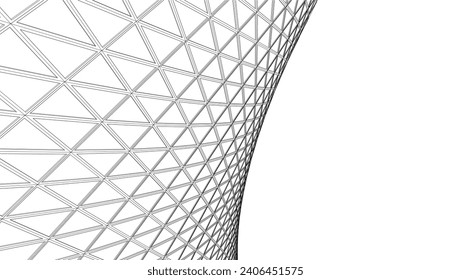 Abstract architecture vector 3d  illustration