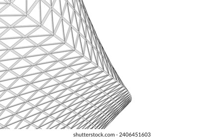 Abstract architecture vector 3d  illustration