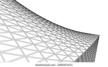 Abstract architecture vector 3d  illustration