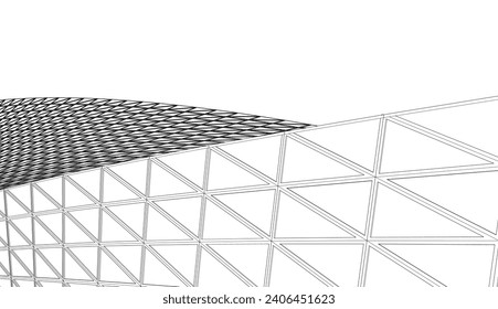 Abstract architecture vector 3d  illustration