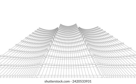 abstrakte Architektur, Vektorgrafik 3D