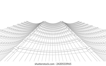 abstrakte Architektur, Vektorgrafik 3D