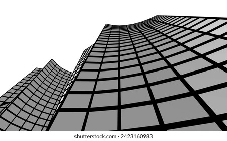 abstract architecture vector 3d illustration
