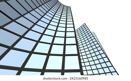 abstract architecture vector 3d illustration