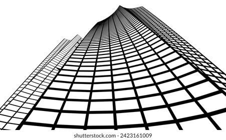 abstract architecture vector 3d illustration