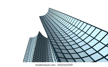 ilustración 3d del vector de arquitectura abstracta