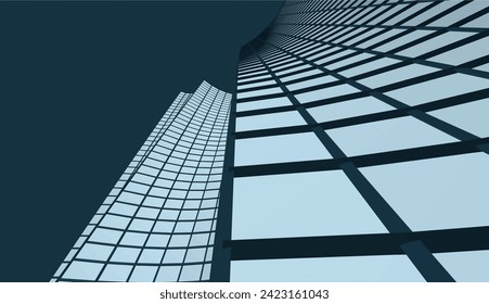 abstract architecture vector 3d illustration